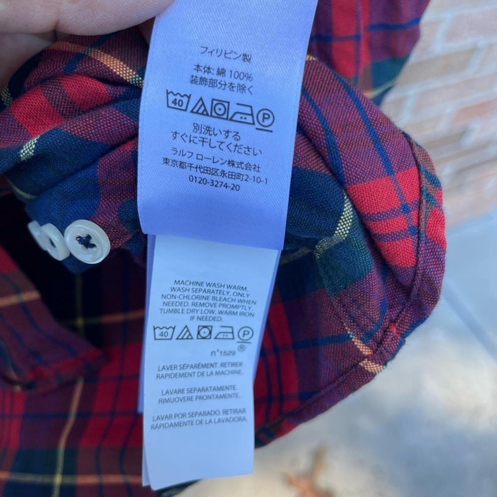 Polo Ralph Lauren Boy's Button Shirt
Size Large (14-16) Youth Kids Plaid Multico - Picture 6 of 9